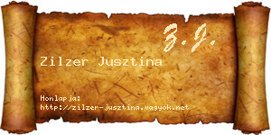 Zilzer Jusztina névjegykártya